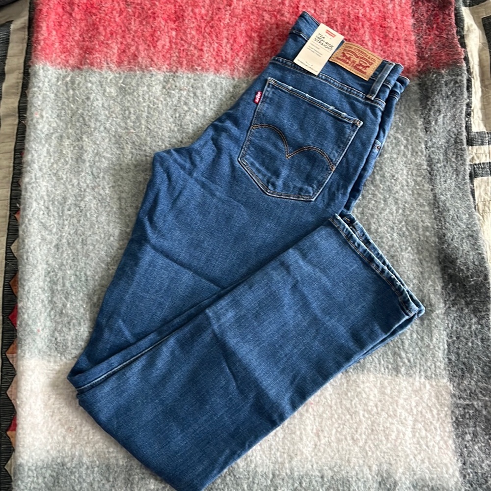Levi’s high rise straight jeans